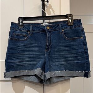 JustFab Dark Blue Jean Shorts